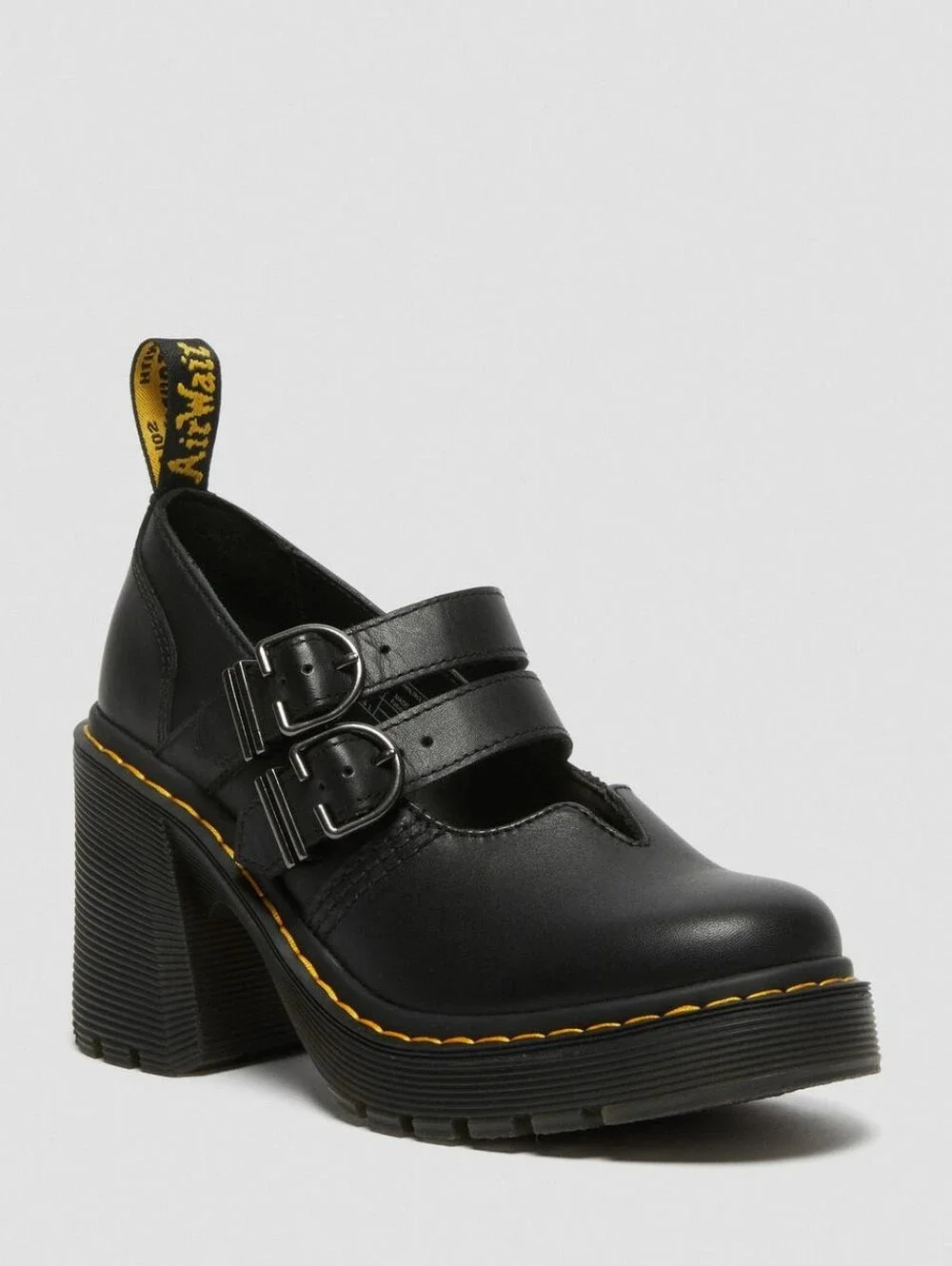Dr. Martens Eviee Leather Heeled Shoes - Picture 1 of 12